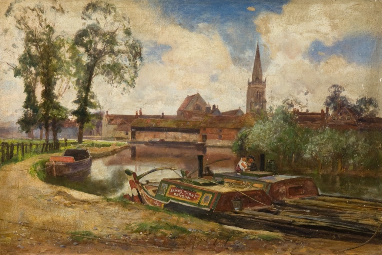 Csatornajelenet, 1887 körül (olaj, vászon) alkotó: David Murray