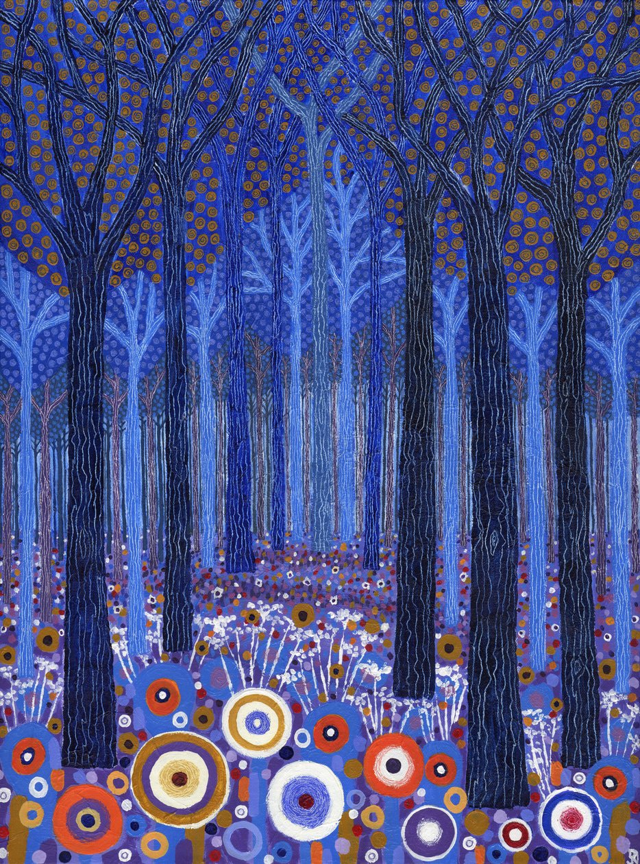 Kék erdő, 2011 (akril, vászon) alkotó: David Newton
