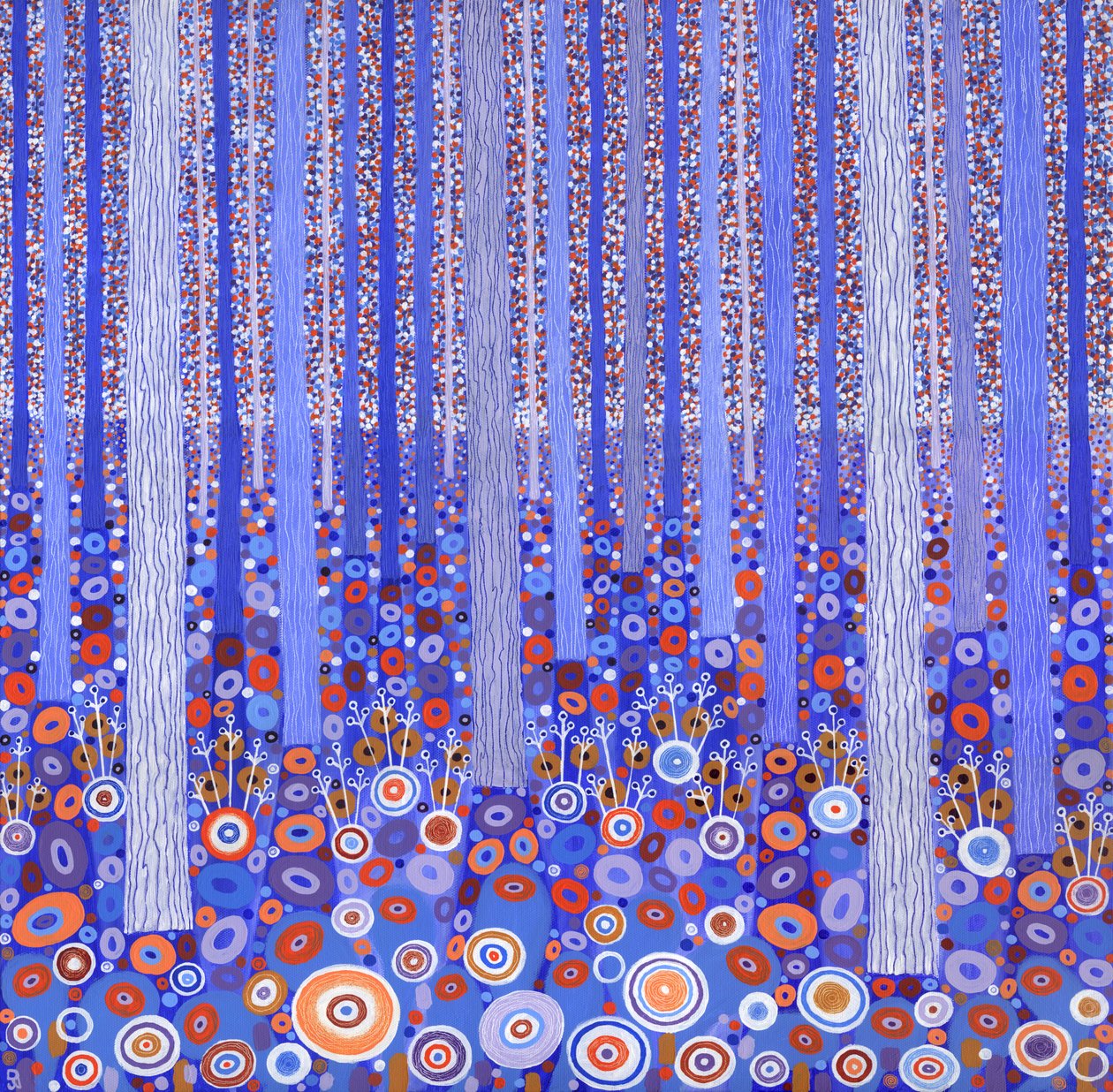 Blue Orange Forest, 2015 (akril, vászon) alkotó: David Newton