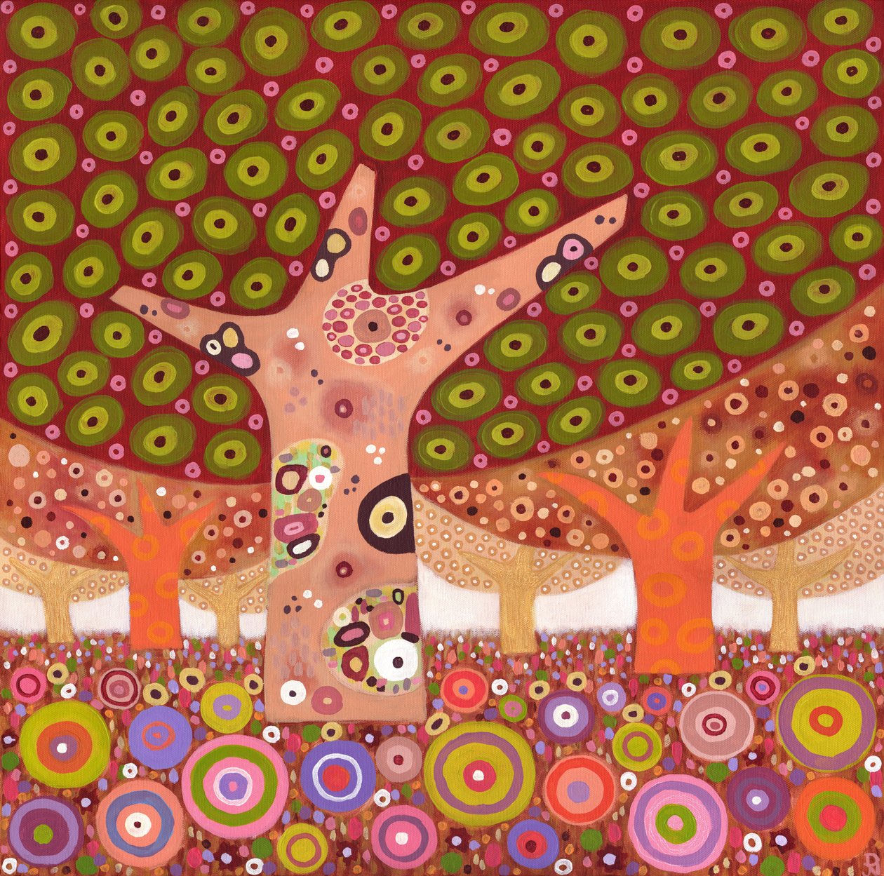 Békaparéj fák, 2010 (akril, vászon) alkotó: David Newton