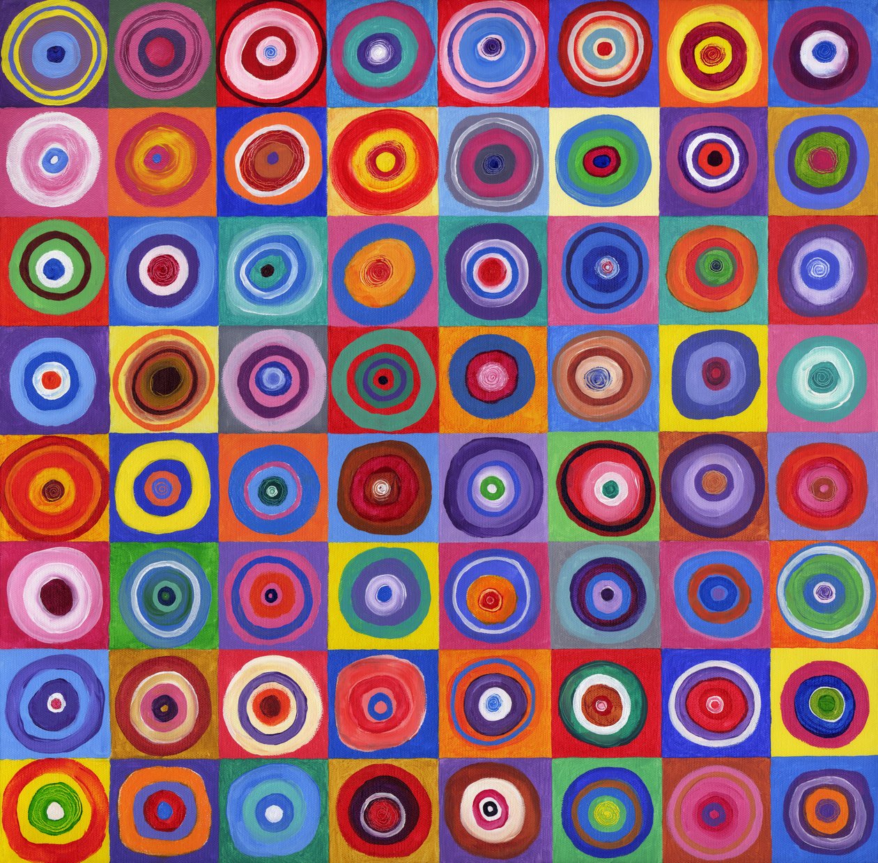 In Square Circle 64 Kandinszkij után, 2012 (akril, vászon) alkotó: David Newton