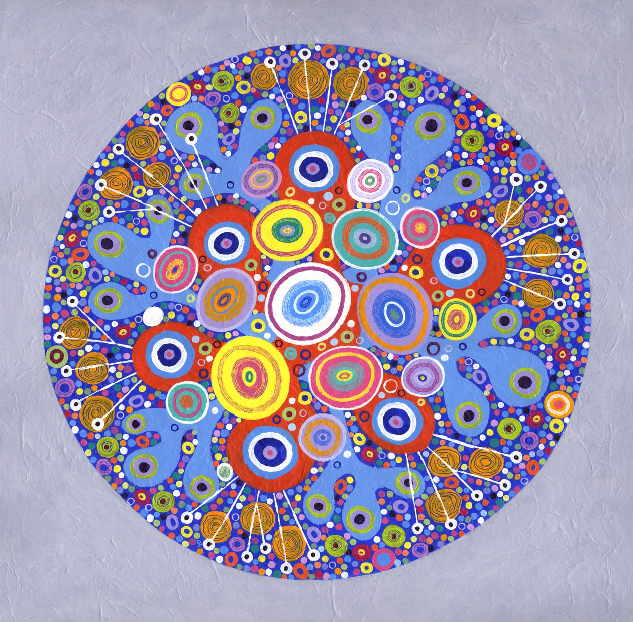 Mandala 1, 2016 (akril, vászon) alkotó: David Newton