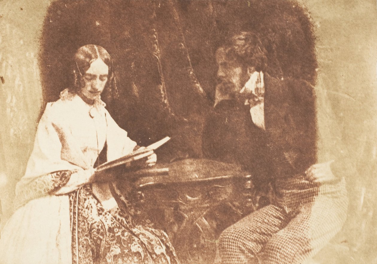 Ülő pár, Olvasó nő, 1843-47. Alkotók: David Octavius Hill, Robert Adamson, Hill & Adamson. alkotó: Hill and Adamson