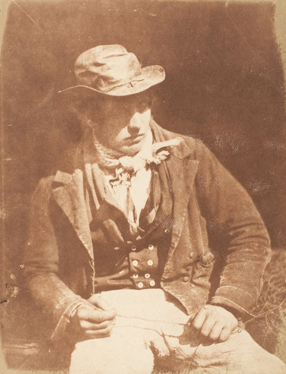 Newhaven Fisherman, 1843-47. Alkotók: David Octavius Hill, Robert Adamson, Hill & Adamson. alkotó: Hill and Adamson