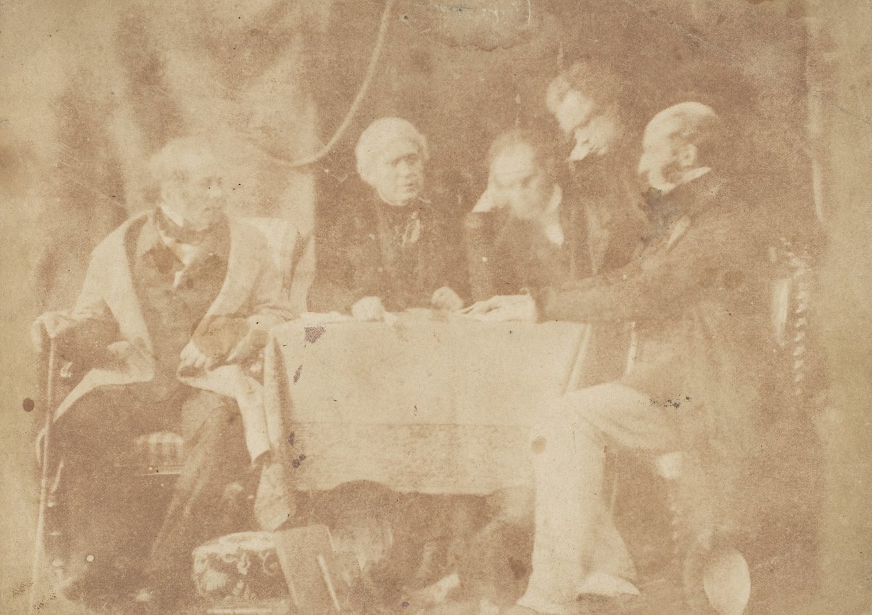 Sir David Brewster, Earle Monteith, Dr. Welsh & Two Others, 1843-47. Alkotók: David Octavius Hill, Robert Adamson, Hill & Adamson. alkotó: Hill and Adamson