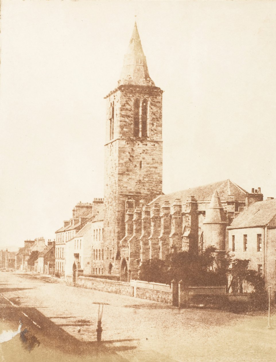 Szent András. College of St. Salvator templom, 1843-47. Alkotók: David Octavius Hill, Robert Adamson, Hill & Adamson. alkotó: Hill and Adamson