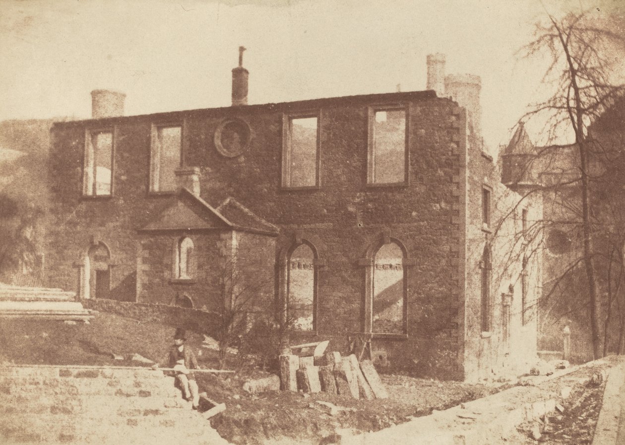 Lady Glenorchy kápolnája bontás közben, a Waverley állomás helyén, kb. 1846. Alkotók: David Octavius Hill, Robert Adamson. alkotó: David Octavius Hill, Robert Adamson