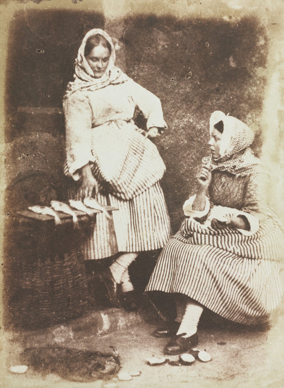 Newhaven Fishwives, Jeanie Wilson és Annie Linton, 1845. alkotó: David Octavius Hill