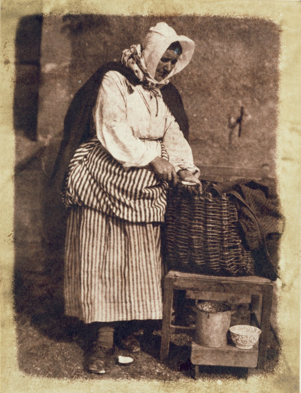 Oyster Woman, 1843-47 (sópapír nyomat kalotípus negatívról) (lásd még: 224278, 224280) alkotó: David Octavius Hill