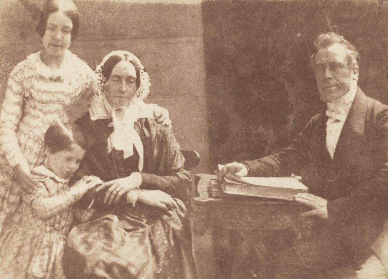 Ebenezer Miller tiszteletes és családja alkotó: David Octavius Hill and Robert Adamson