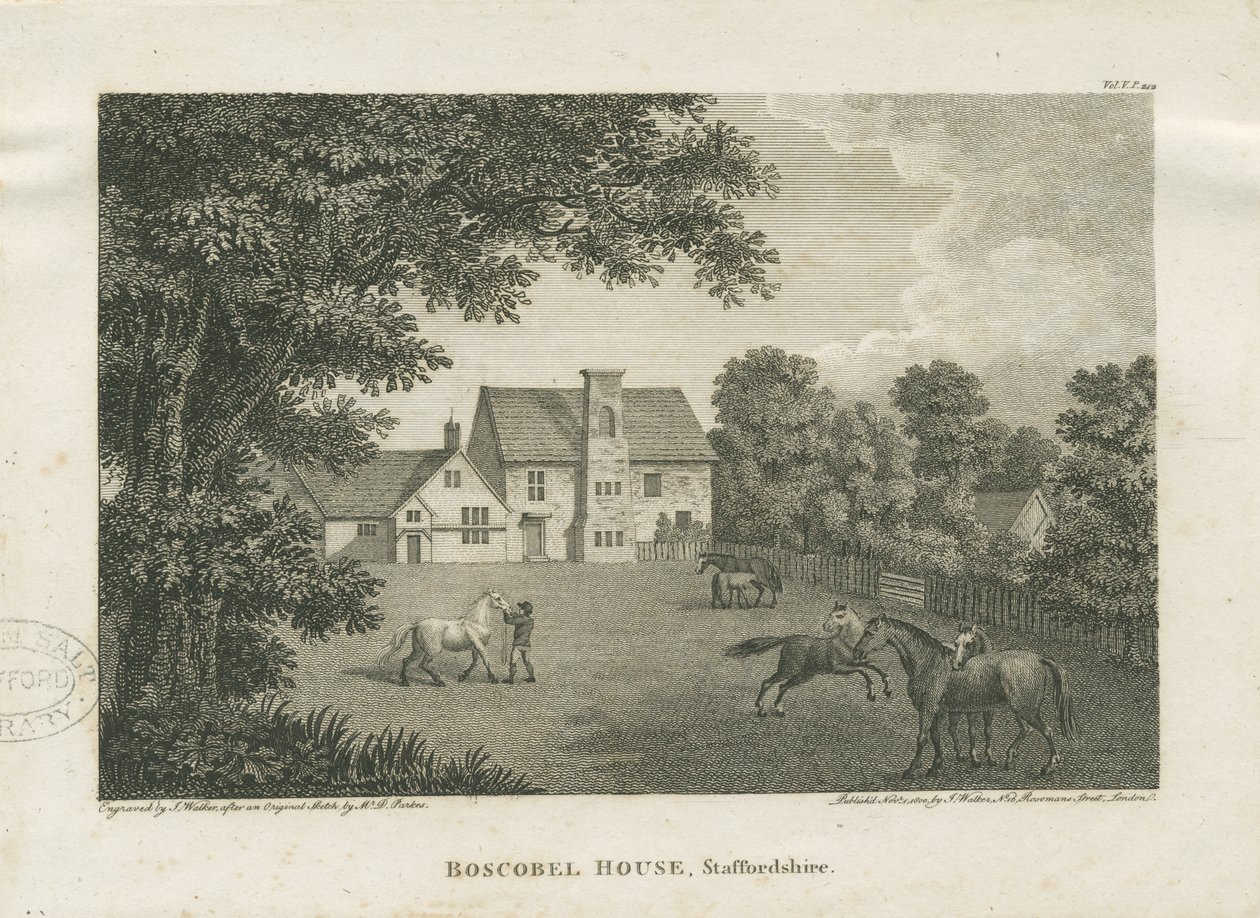 Boscobel-ház: metszet alkotó: David Parkes