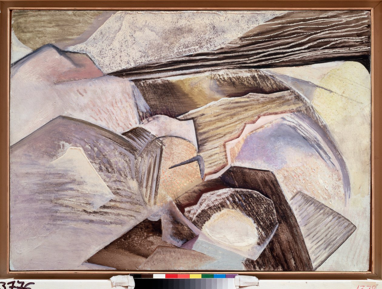 Kubista kompozíció – David Petrovich Sterenberg (1881-1948) festménye, olaj, fa alkotó: David Petrovich Sterenberg