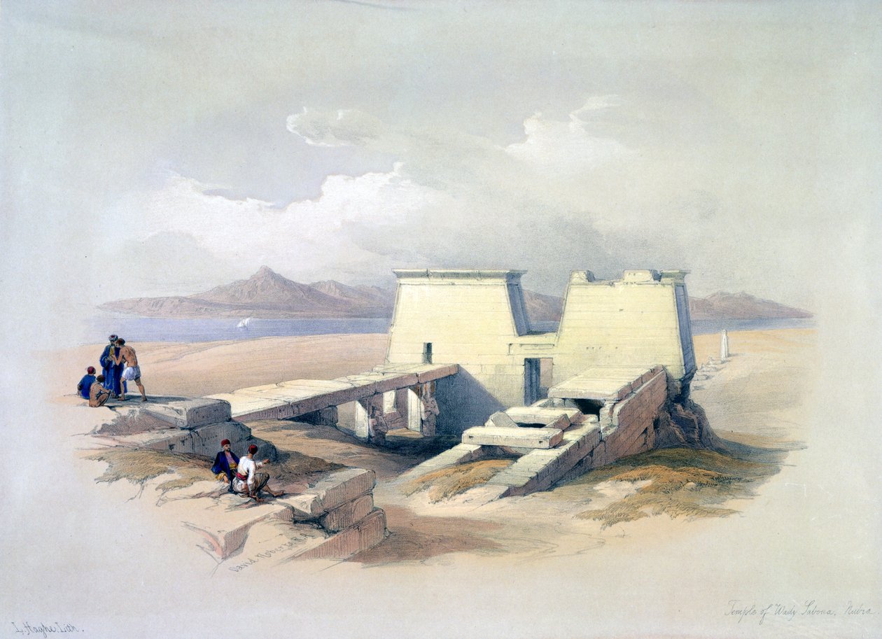 „Wady Saboua temploma, Núbia”, 19. század alkotó: David Roberts, Louis Haghe