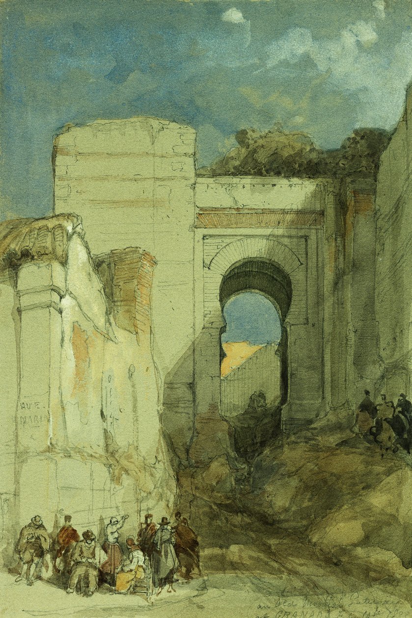 Egy régi mór átjáró, Granada, 1883 alkotó: David Roberts