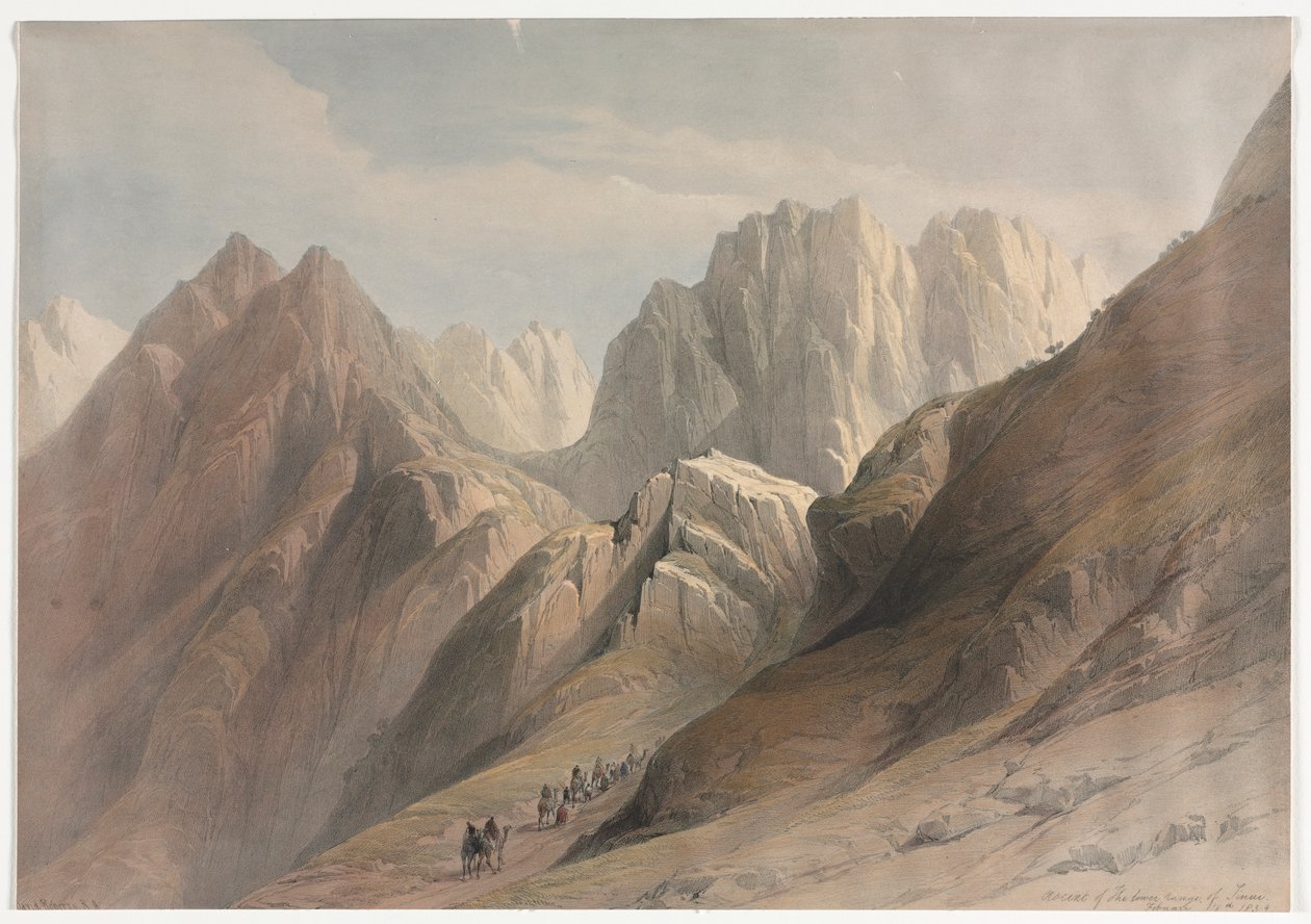 A Sínai-félsziget alsó vonulatának felemelkedése, 1839. alkotó: David Roberts