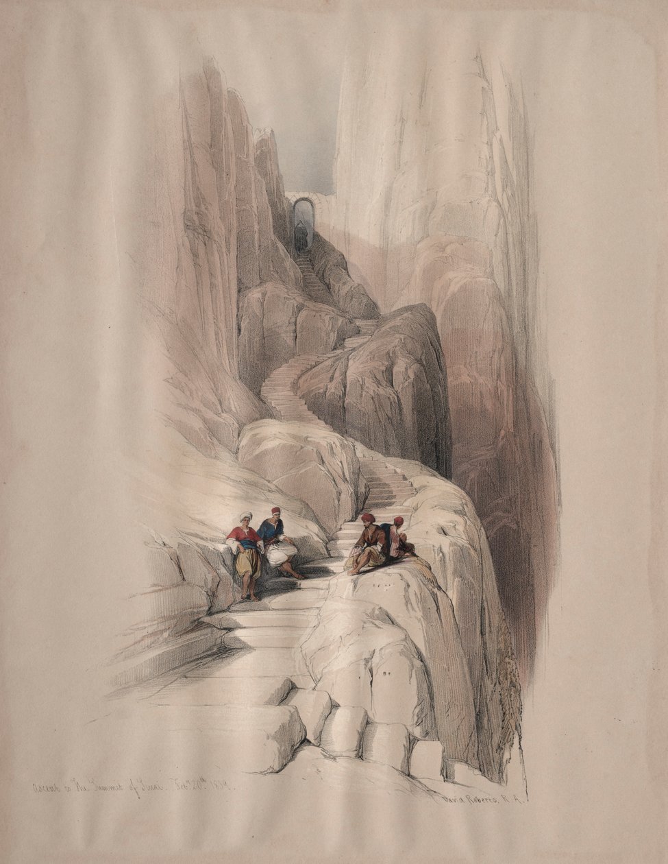 Feljutás a Sínai-hegyre, 1839. alkotó: David Roberts