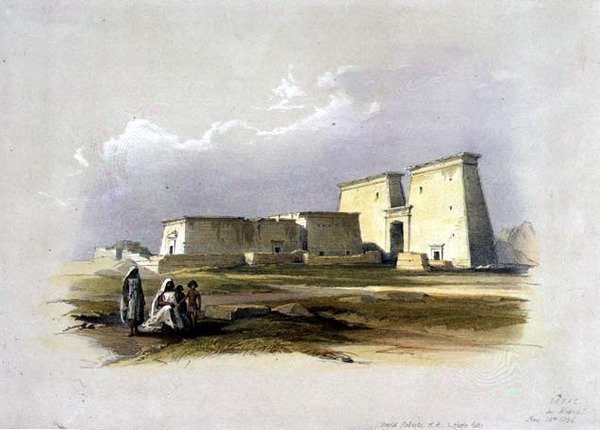 Dakke, "Egyiptom és Núbia", 1. kötet (litográfia) alkotó: David Roberts