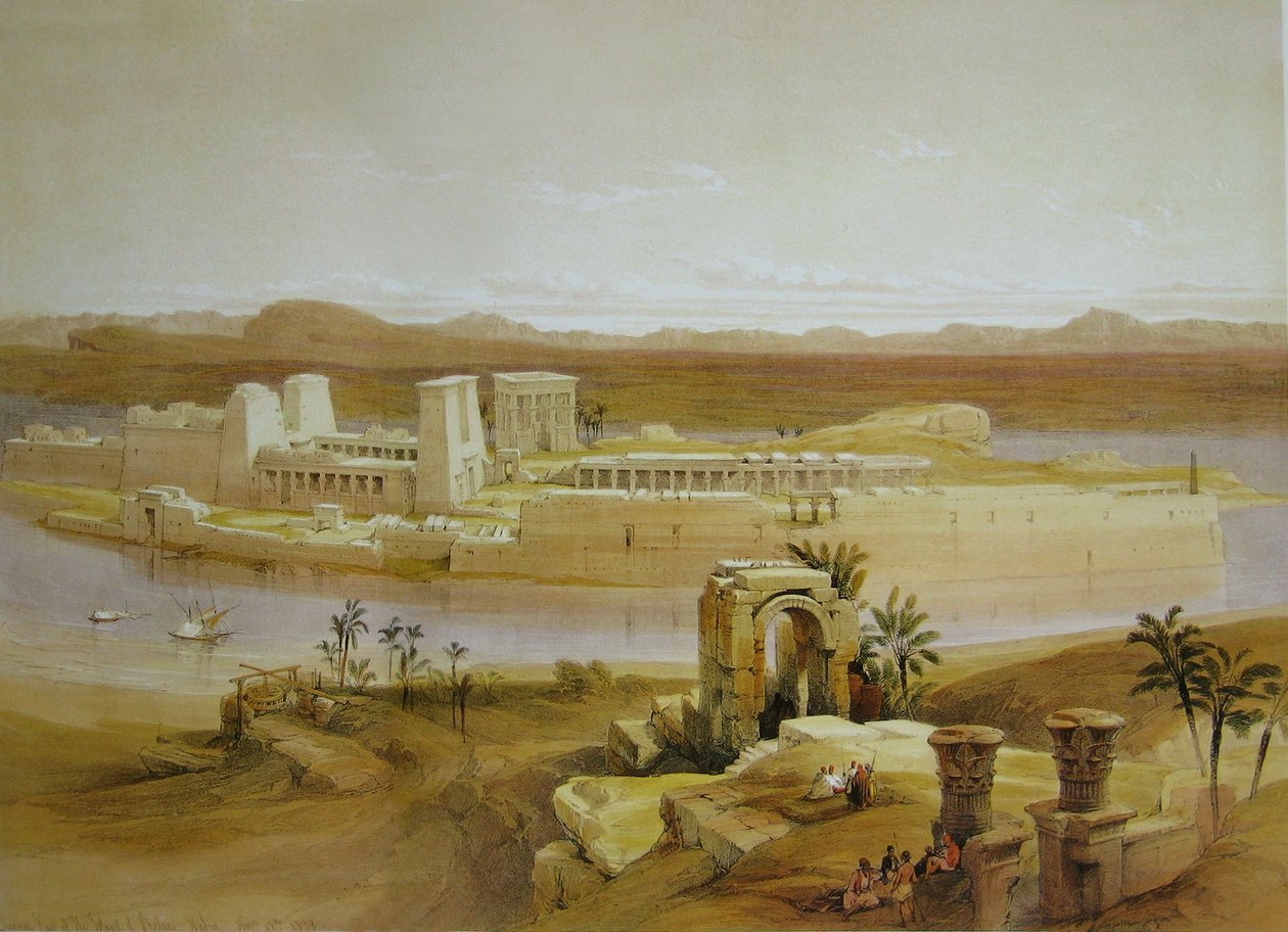 David Roberts Temple Island Philae alkotó: David Roberts