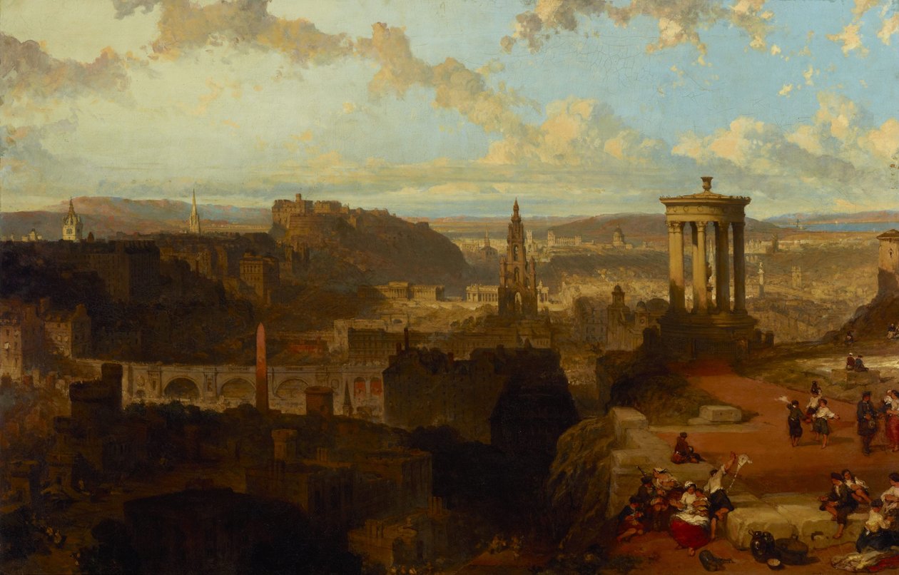 Edinburgh a Calton Hillről alkotó: David Roberts