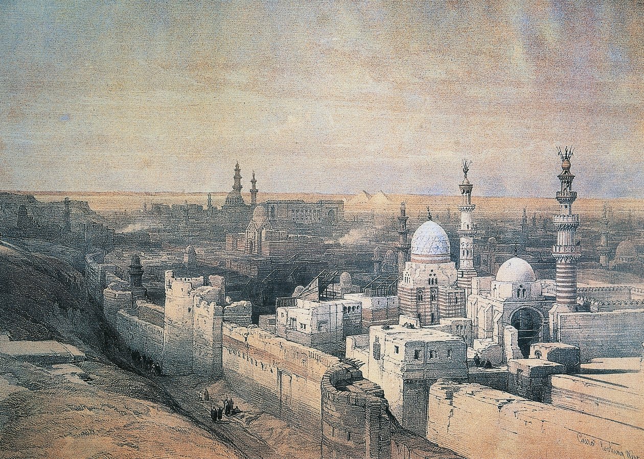 Egyiptom, Kairó, litográfia 1839-ből alkotó: David Roberts