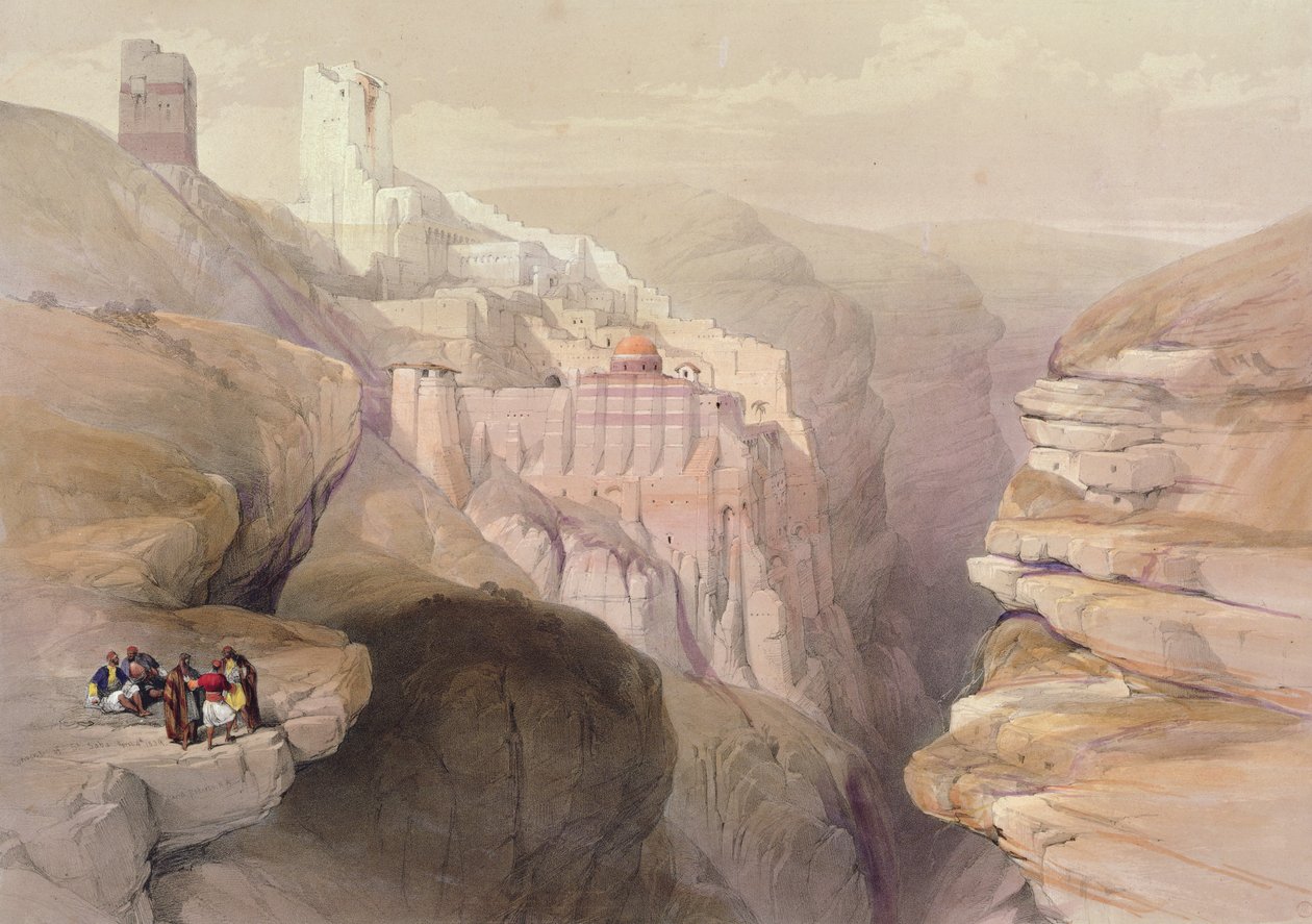 Encedi, a „The Holy Land” II. kötetéből, amelyet Louis Haghe (1806-85) metszett Londonban, 1842-ben alkotó: David Roberts