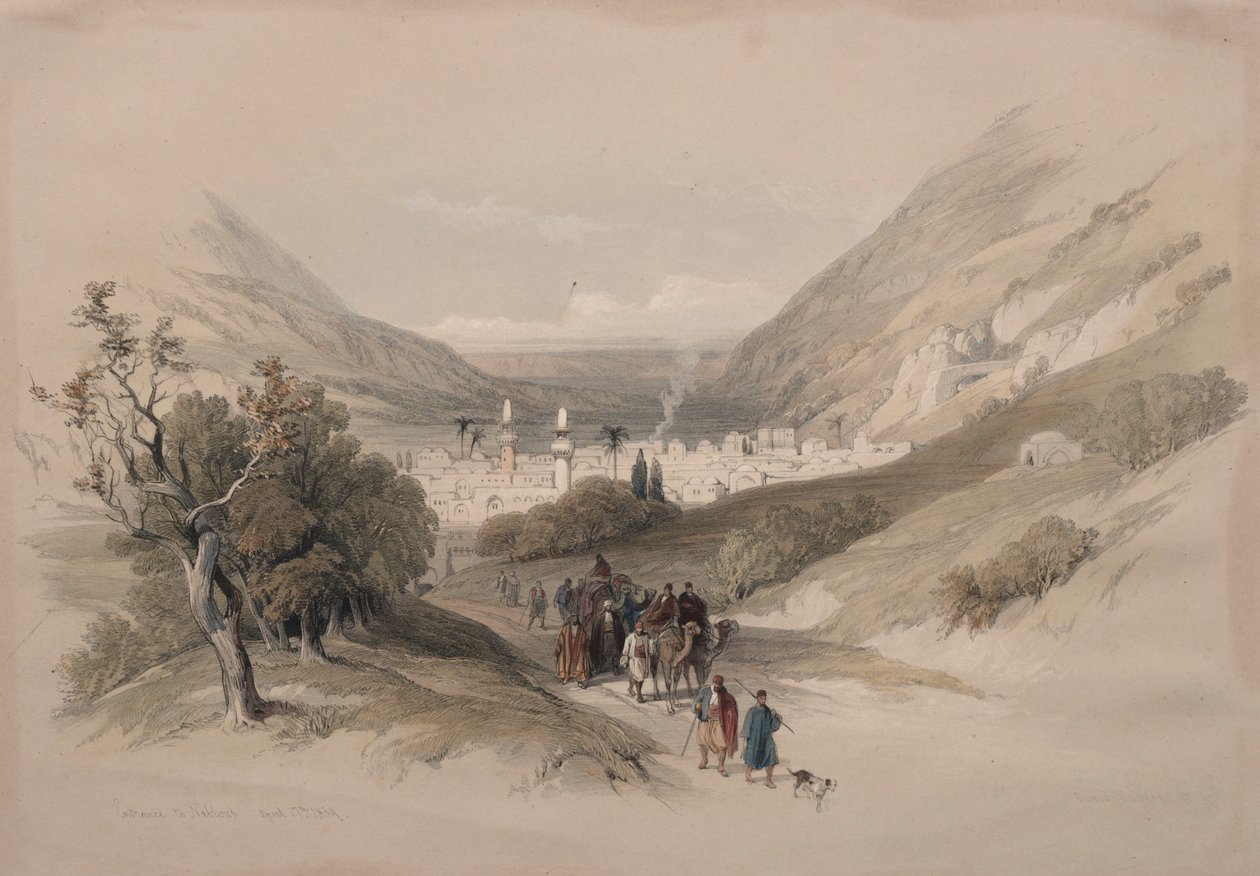Nablus bejárata, 1839. alkotó: David Roberts