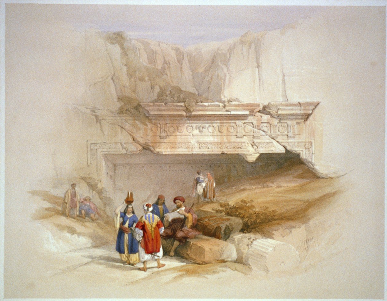 A Királyok Sírjainak bejárata, Jeruzsálem alkotó: David Roberts
