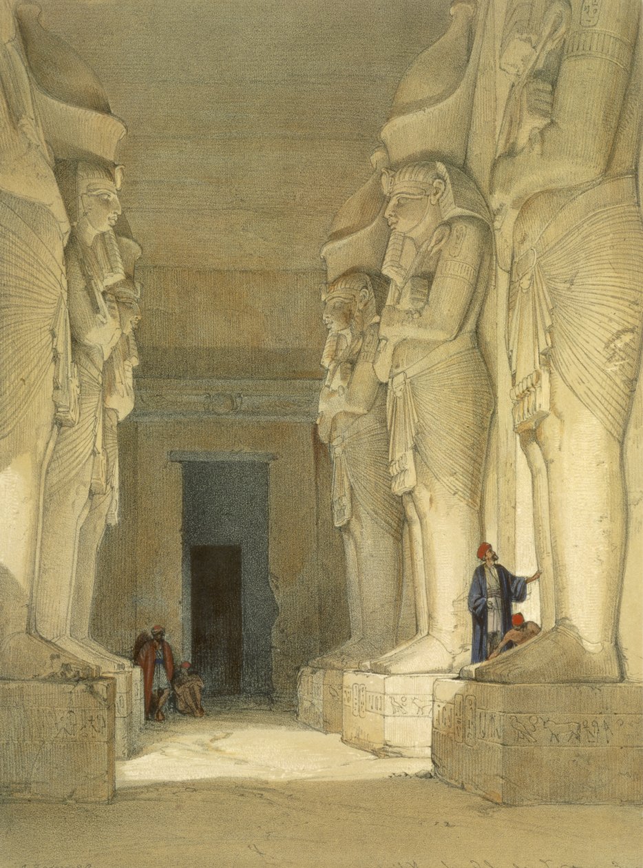 Feltárt Gysha temploma, Núbia, Egyiptomból és Núbiából, 1. köt alkotó: David Roberts