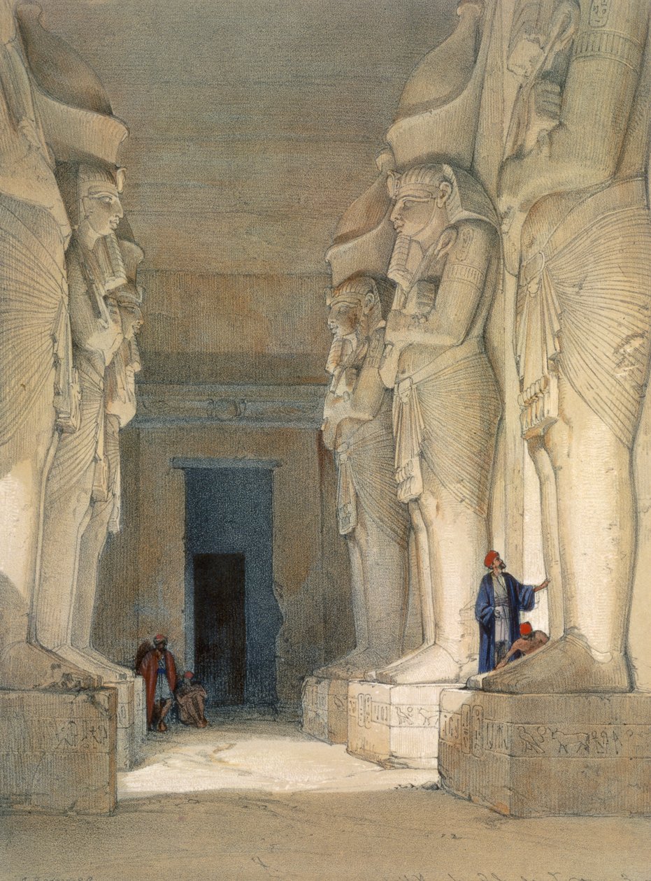 Gyrshe feltárt temploma, Núbia, 19. század alkotó: David Roberts
