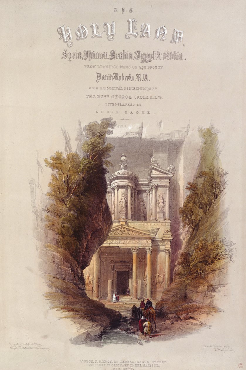 A „Szentföld” homlokzata, Louis Haghe (1806-85) metszetében alkotó: David Roberts