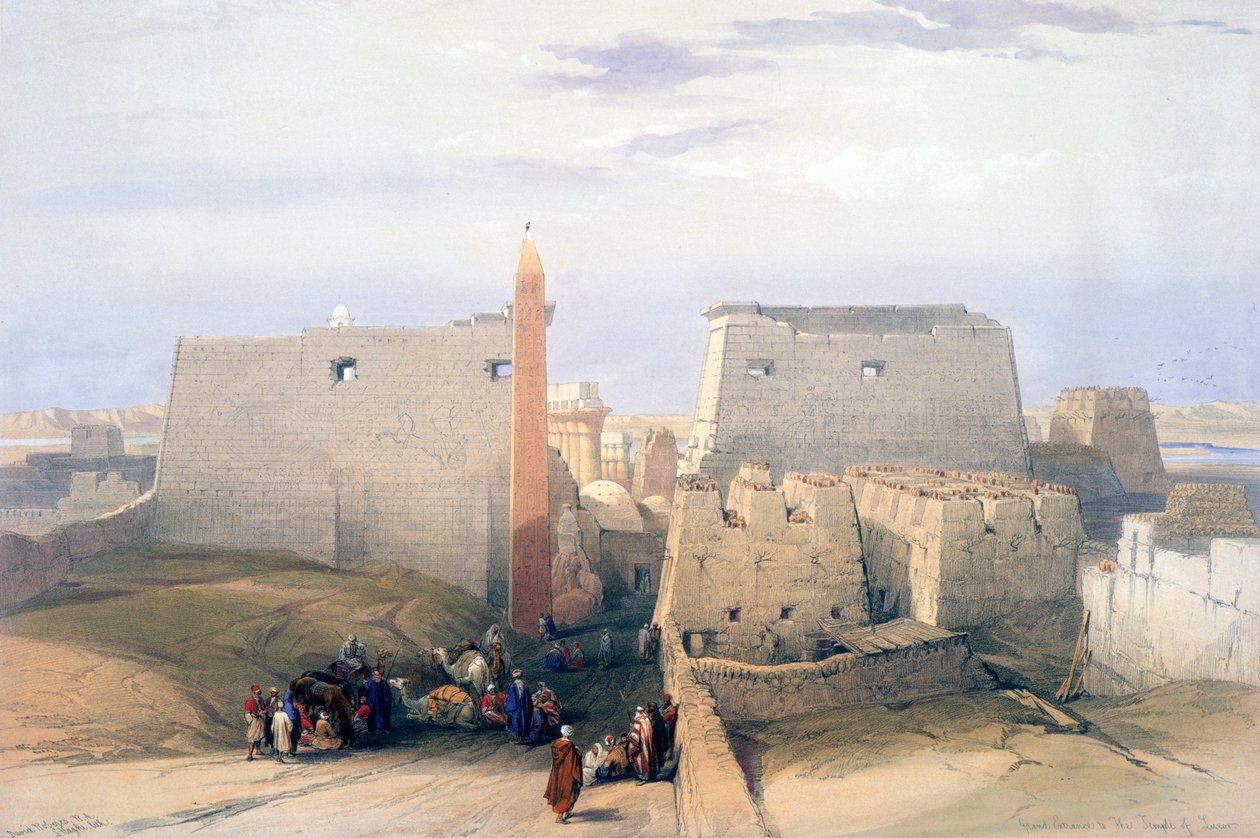 A luxori templom nagy bejárata, 19. század alkotó: David Roberts
