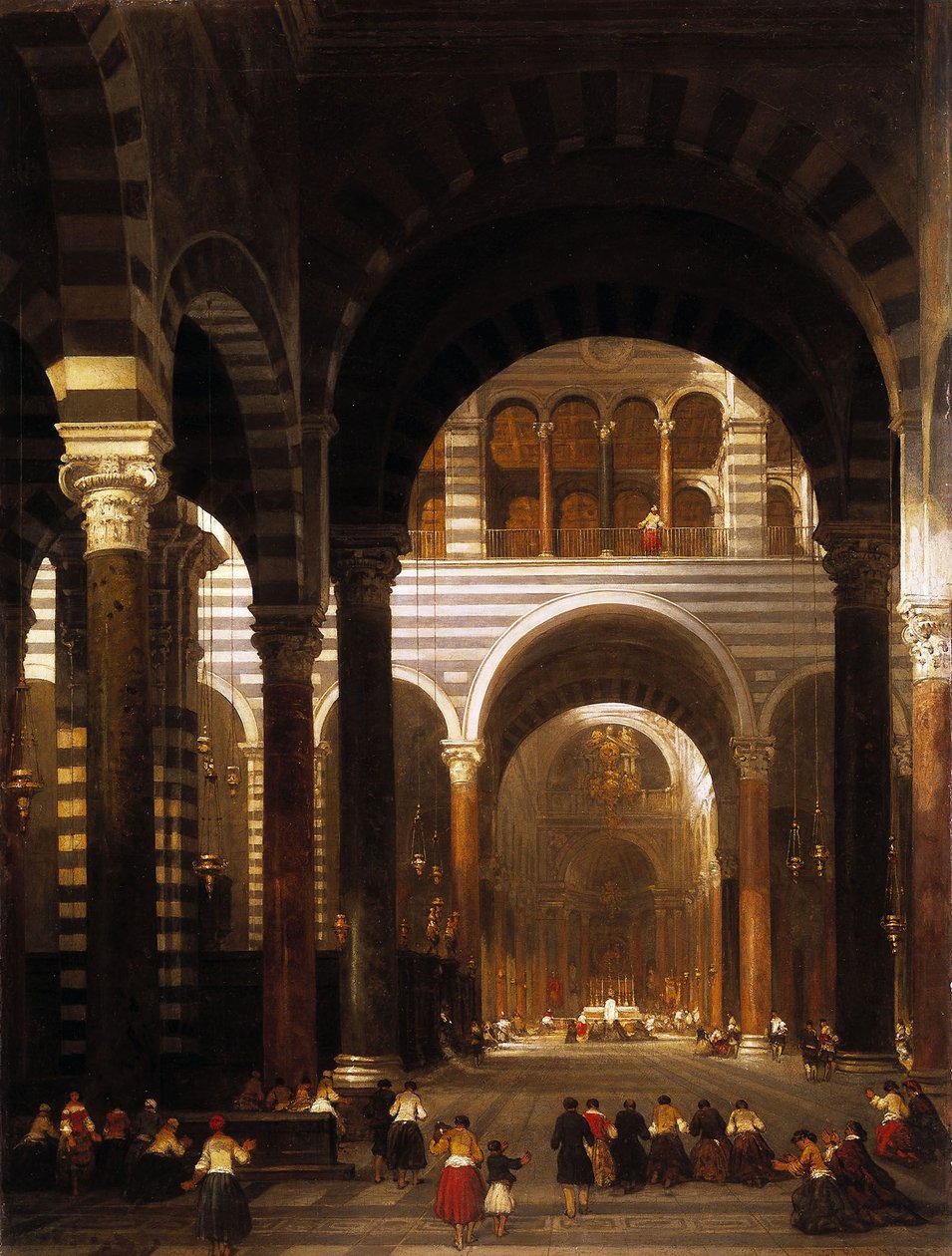 A pisai székesegyház belseje) David Roberts, RA alkotó: David Roberts