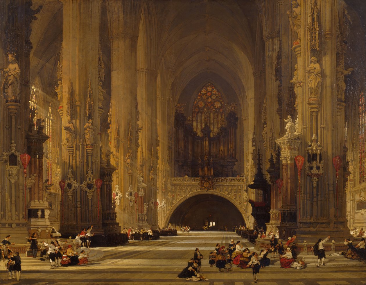 A bécsi Szent István-székesegyház belseje, 1853 alkotó: David Roberts