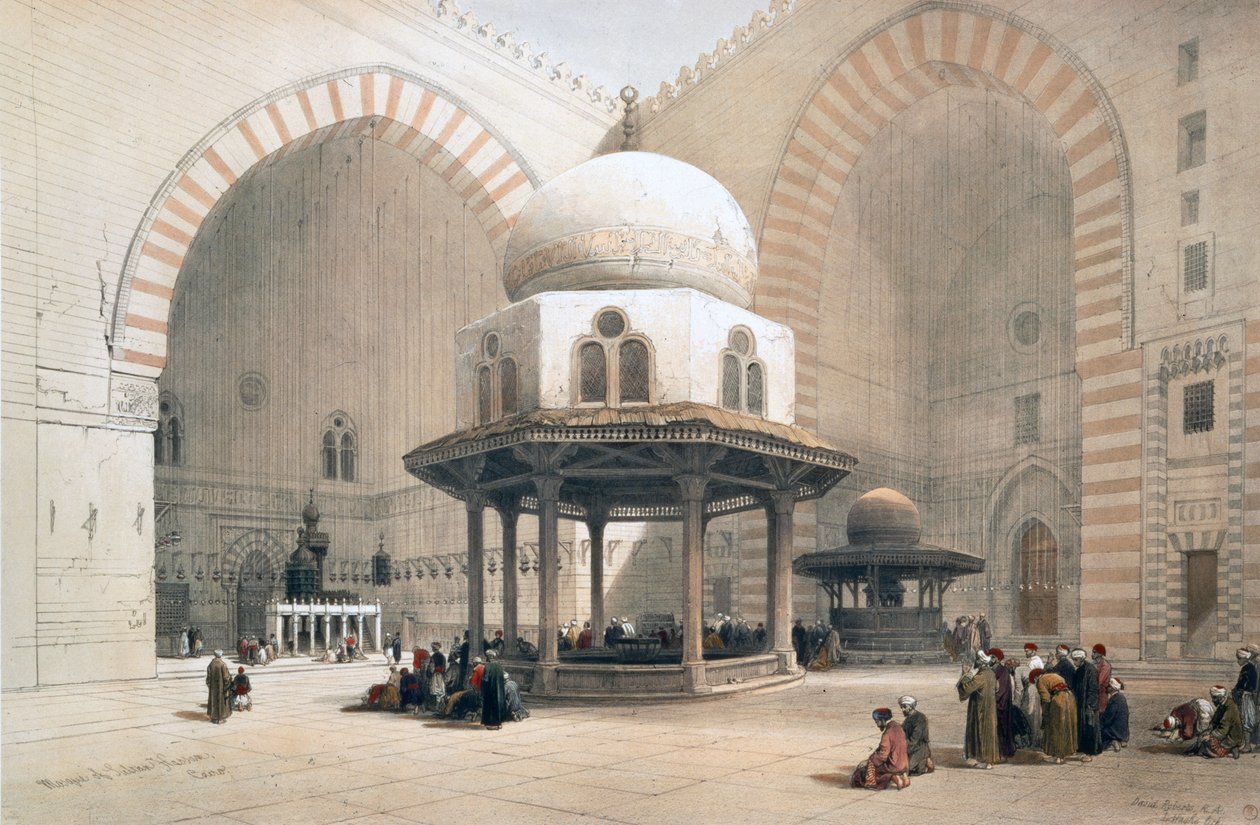 Al-Ghuri szultán mecsetjének belseje, Kairó, Egyiptom, XIX. század alkotó: David Roberts