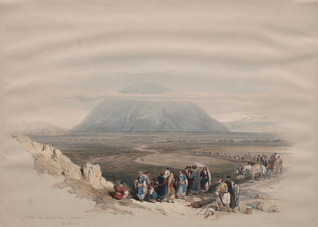 A Tabor-hegy Esdraelon síkságáról alkotó: David Roberts