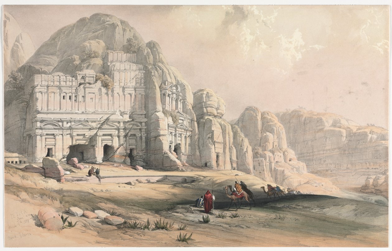 Petra, a völgy keleti vége alkotó: David Roberts