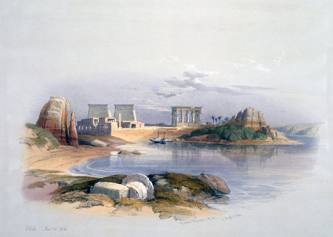 Philae, 1838 alkotó: David Roberts