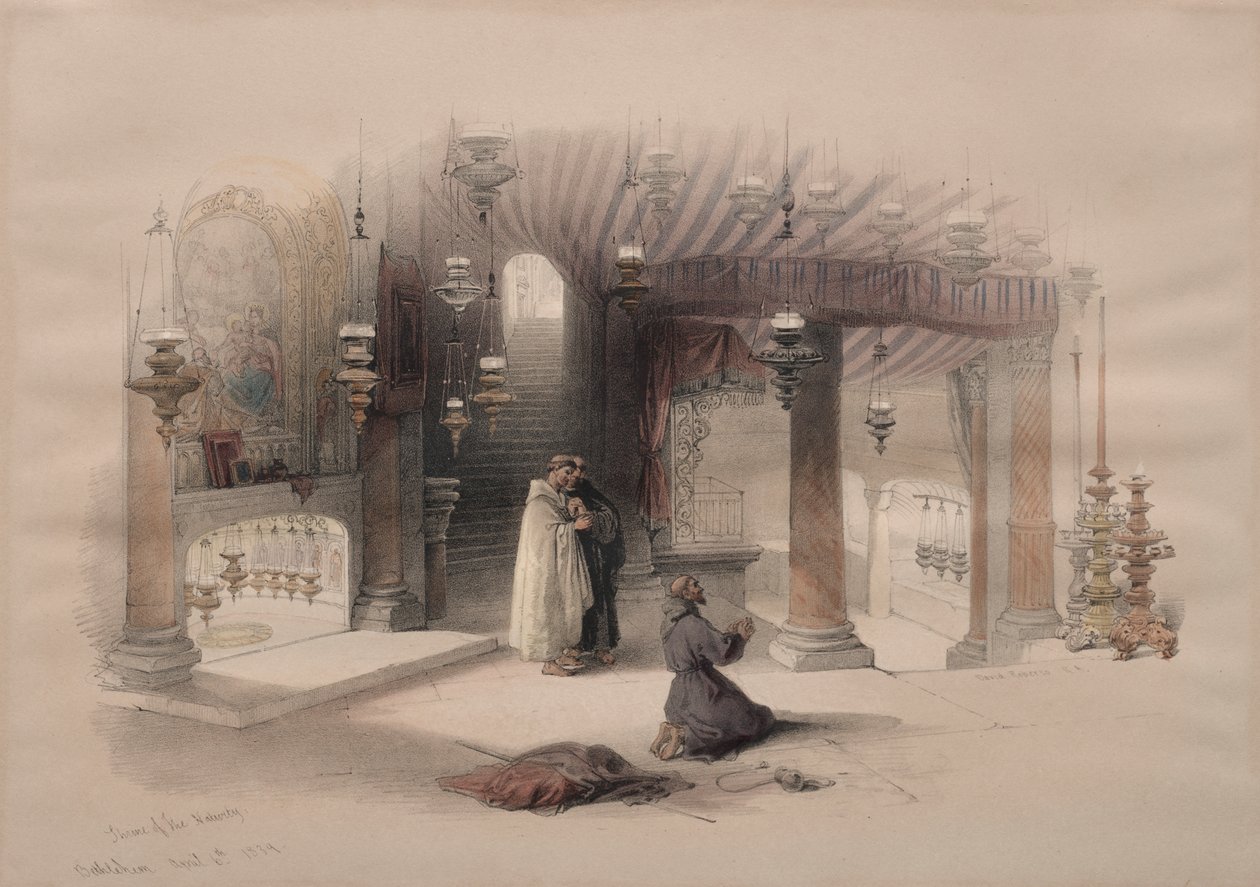 A születés szentélye, Betlehem alkotó: David Roberts