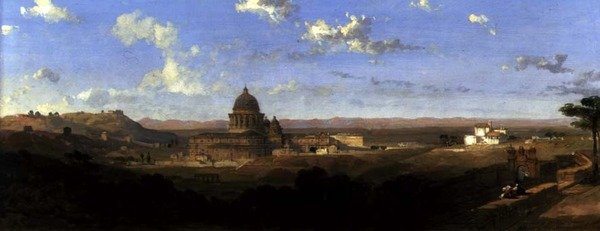 Szent Péter, visszatekintve Rómára alkotó: David Roberts