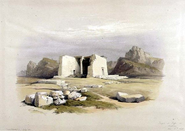 Temple a Taffah-ban, Núbiában, az "Egyiptom és Núbia", Vol.1 (litho) című filmből alkotó: David Roberts