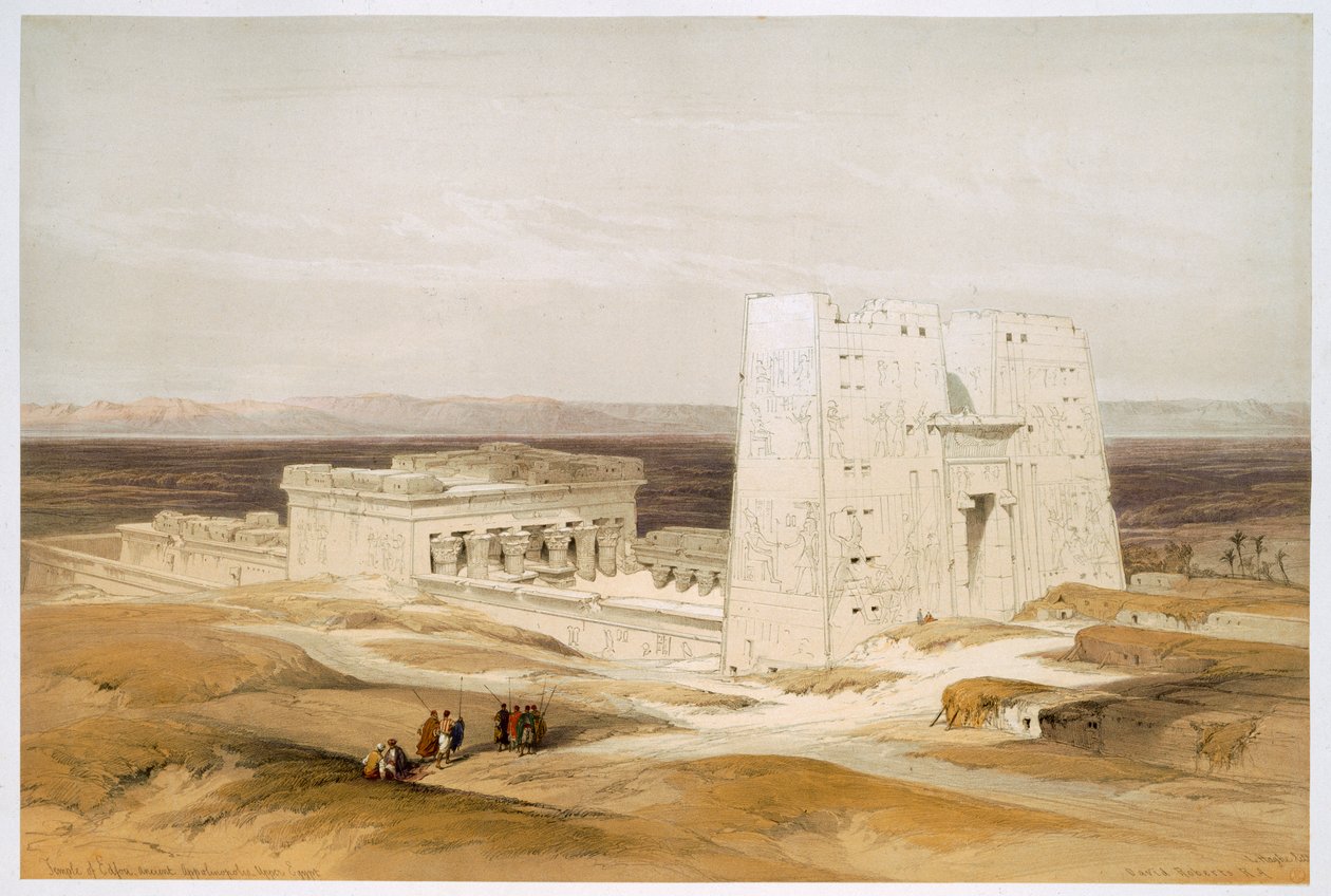 Edfu temploma, az ókori Apollinopolisz, Felső-Egyiptom, 19. század alkotó: David Roberts