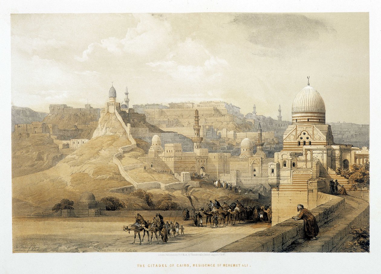 A kairói citadella, Mehemet Ali palota a „Szentföldön”, London 1849. alkotó: David Roberts