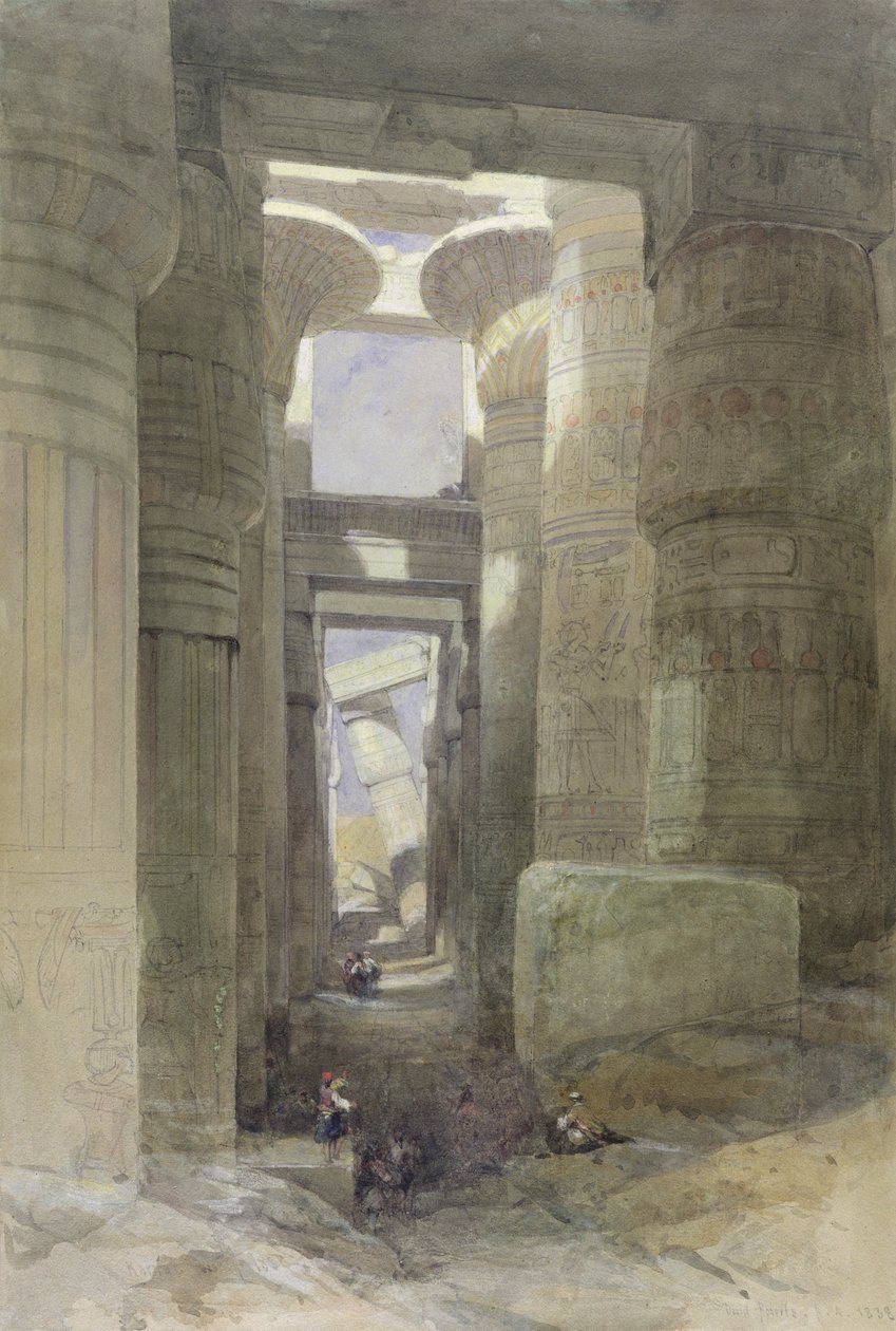 Amon Karnak nagy temploma, a Hypostyle Hall alkotó: David Roberts