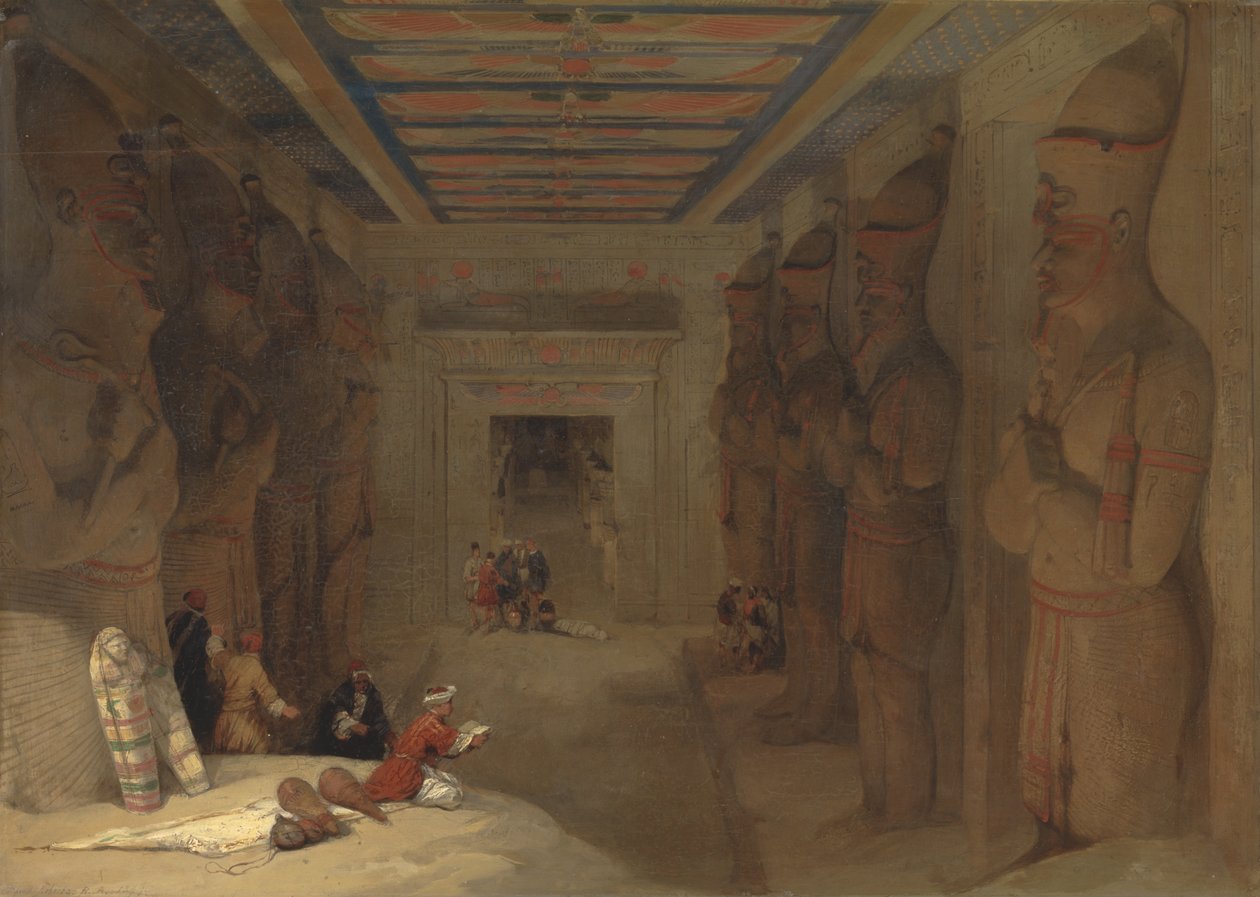 A Nagy Templom hiposztílus-csarnoka Abu Szimbelben (Egyiptom) alkotó: David Roberts