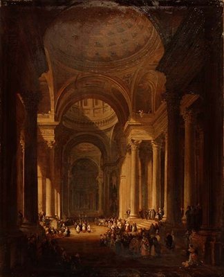 A párizsi St. Genevieve székesegyház belseje alkotó: David Roberts