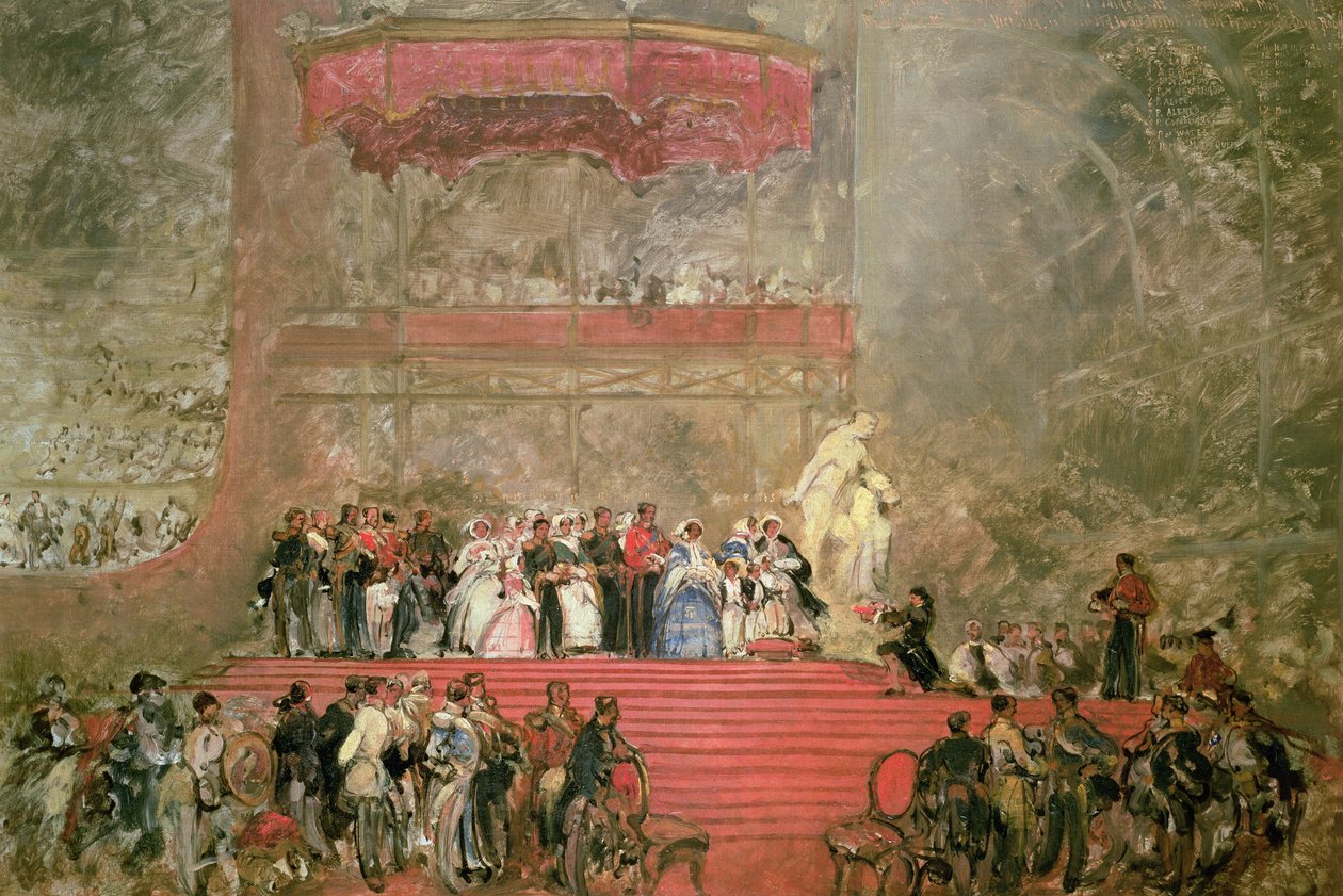 A Crystal Palace megnyitója a Nagy Kiállításra, 1851 alkotó: David Roberts