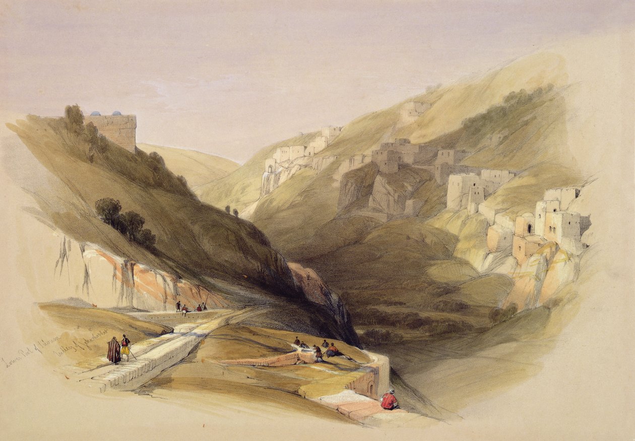 Siloam tója, a „The Holy Land” II. kötetéből; metszett: Louis Haghe (1806-85), megjelent Londonban, 1842 (színes litó) alkotó: David Roberts