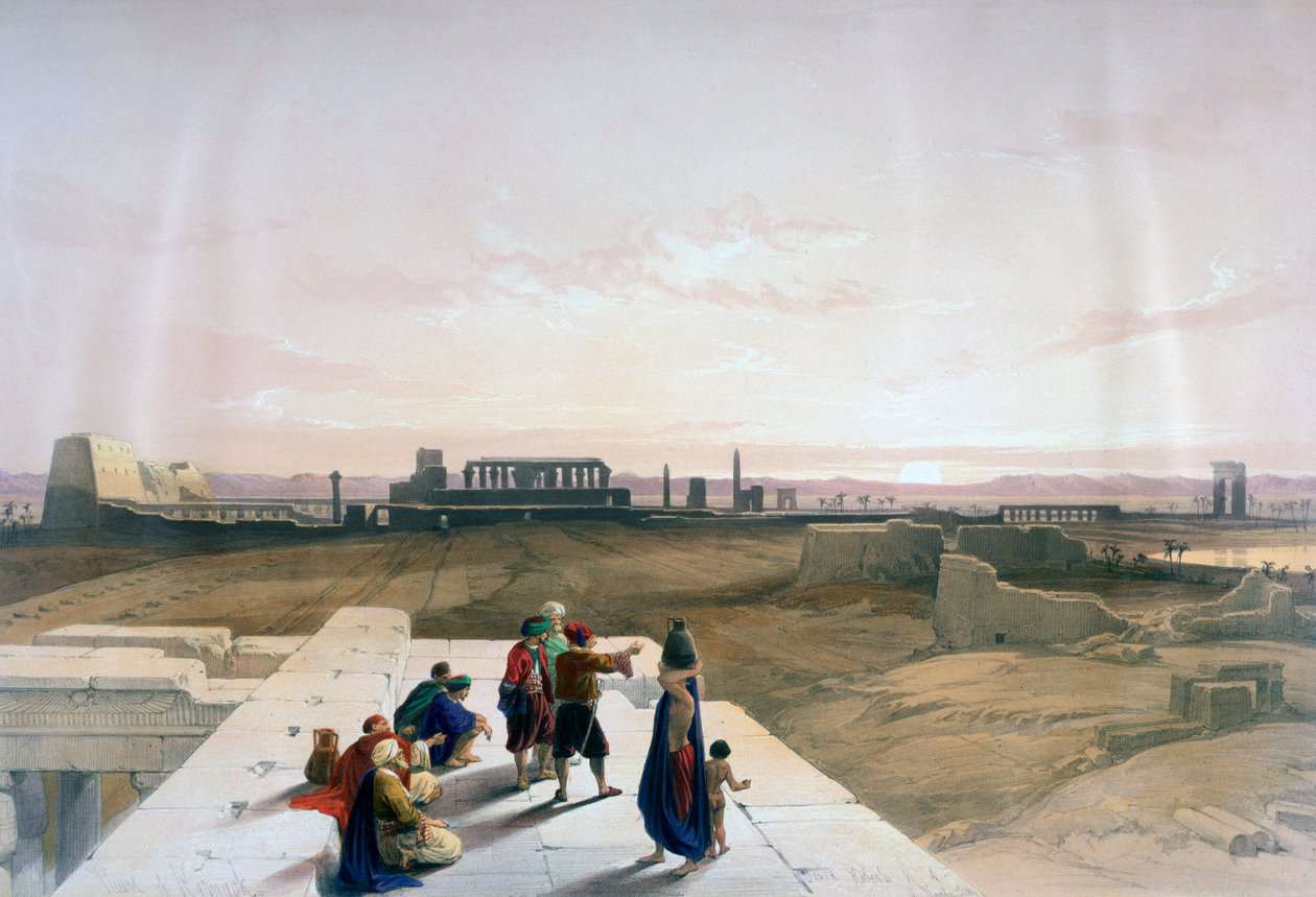 Karnak romjai nyugatról, 19. század alkotó: David Roberts