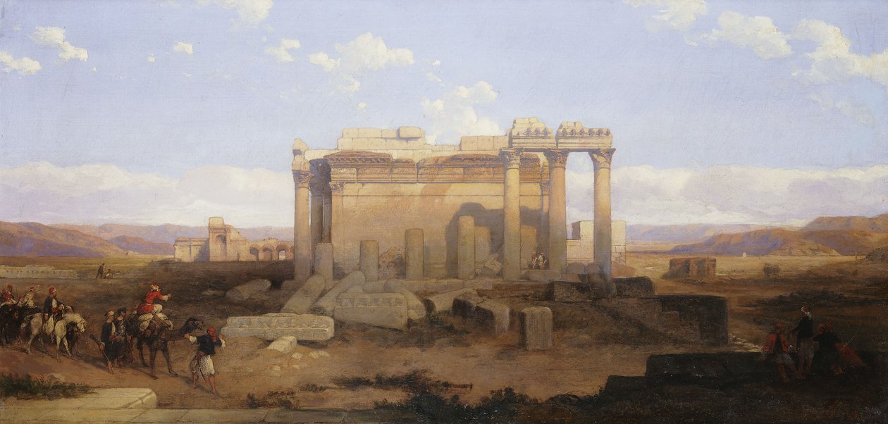 A baalbeki kis templom romjai, alkotó: David Roberts