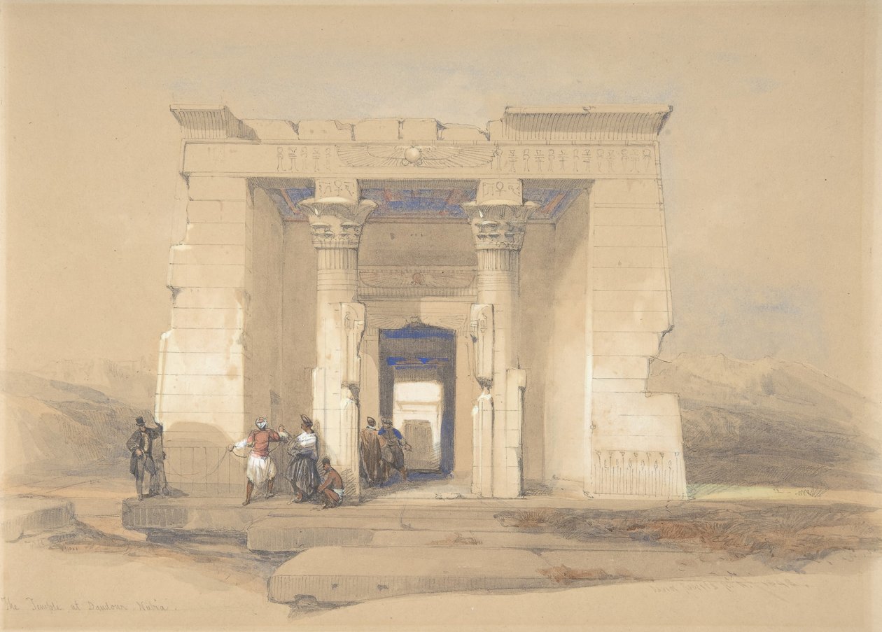 A templom Dendurban, Núbia, 1848. alkotó: David Roberts